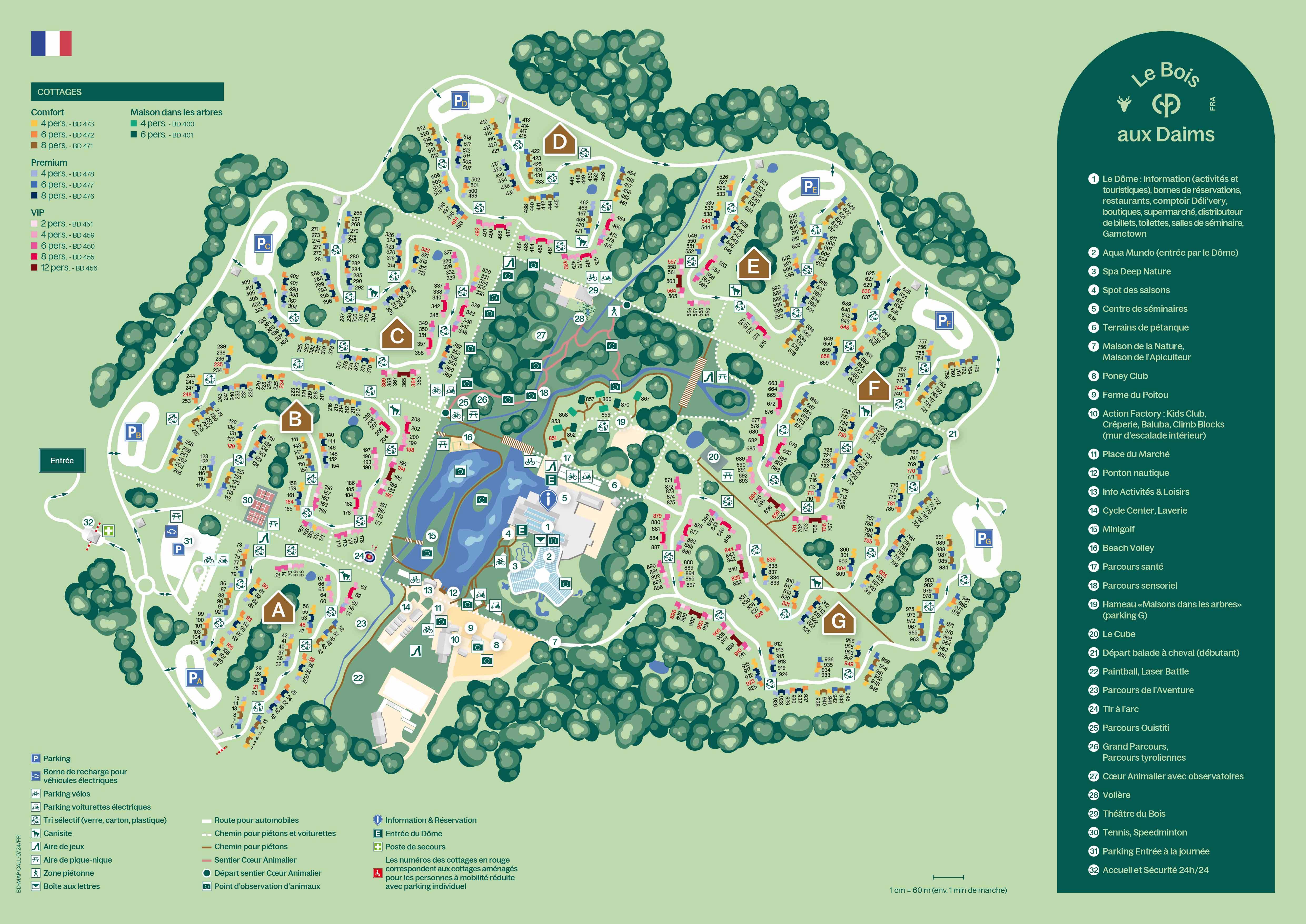 adresse Center Parcs Le Bois aux Daims